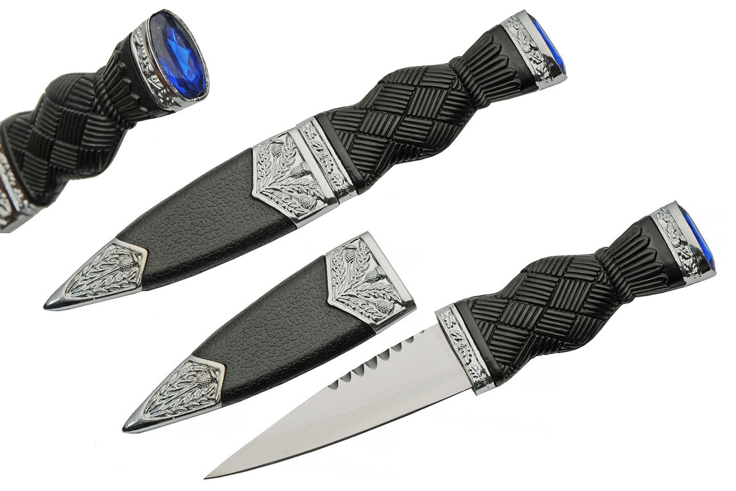 Sgian Dubh Scottish Dirk (Sapphire)