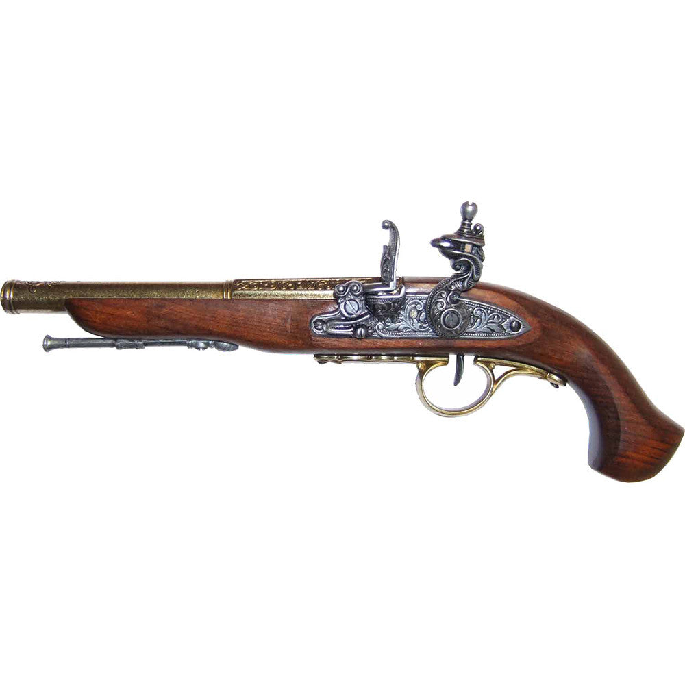 Left-Handed English Flintlock Brass Finish Non-Firing