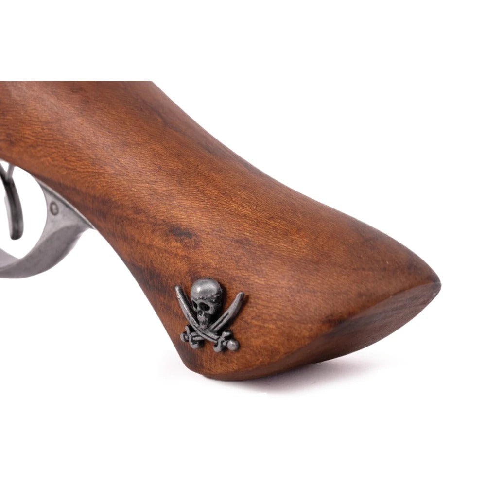 Double-barrel Pirate Pistol Non-Firing 18th Century - Antique Grey
