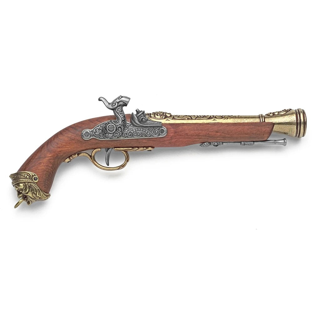 19th Century Italian Percussion Cap Replica Blunderbuss Pistol - Brass Finish