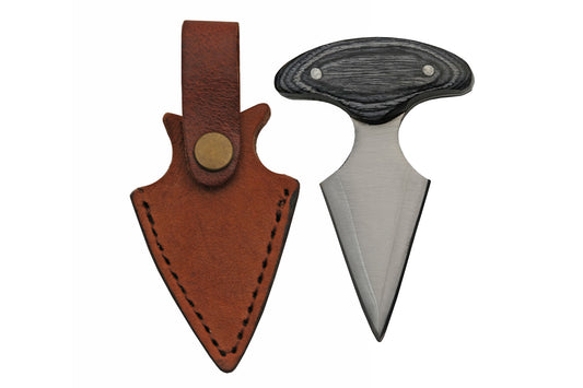 3.5" Black Triangular Push Dagger