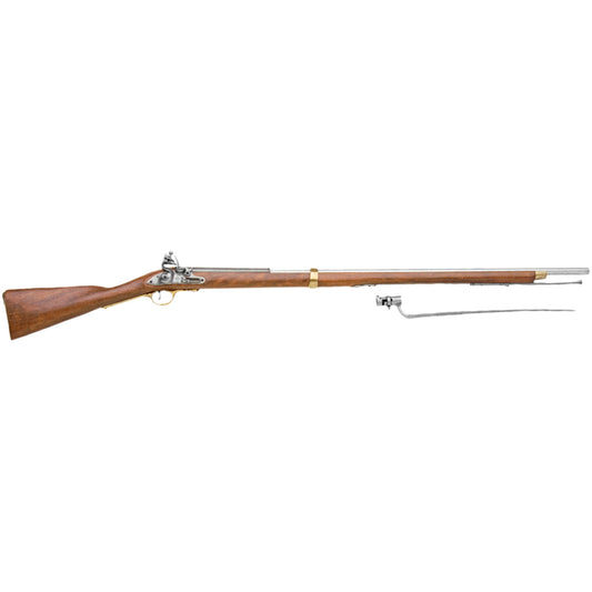 Colonial Brown Bess Replica Rifle With Bayonet Non-Firing Gun