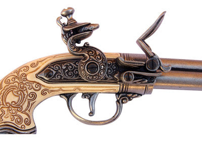 Colonial Italian 3 Barrel Flintlock Non-Firing Replica