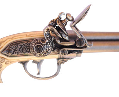 Colonial Italian 3 Barrel Flintlock Non-Firing Replica