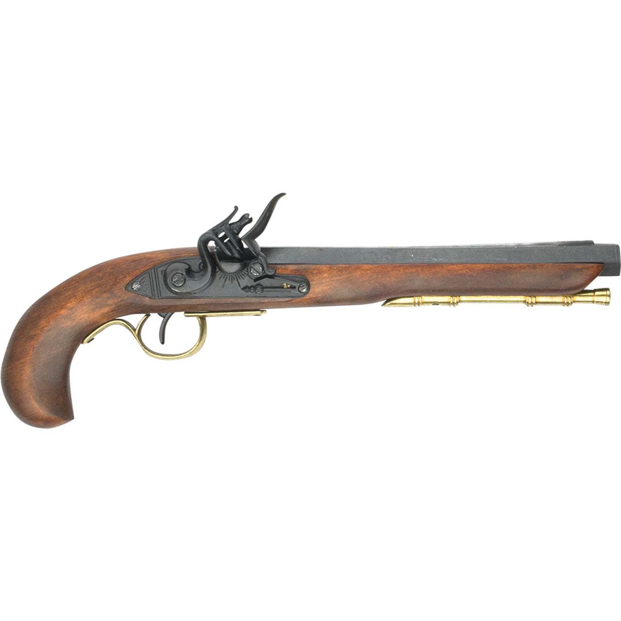 Kentucky Flintlock Pistol Brass Non-Firing