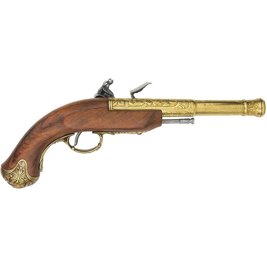 Left-Handed Indian Flintlock Brass finish Non-Firing