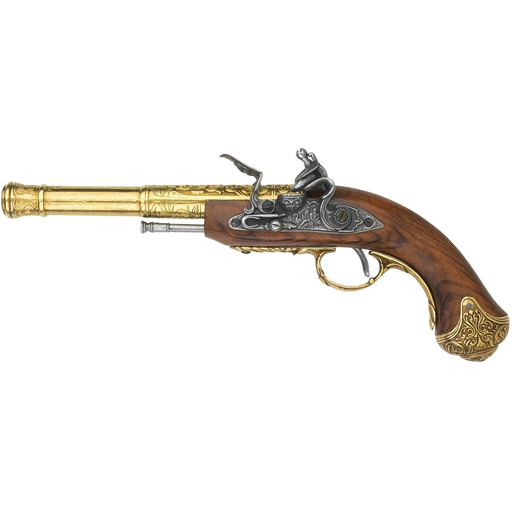 Left-Handed Indian Flintlock Brass finish Non-Firing