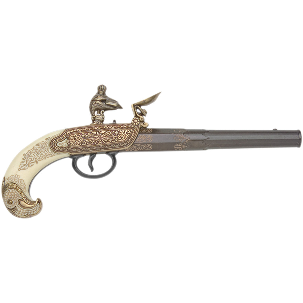 Replica 18th Century Russian Flintlock Pistol Non-Firing