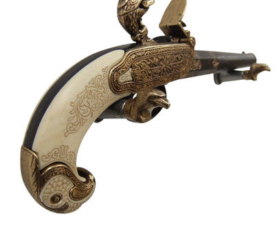 Replica 18th Century Russian Flintlock Pistol Non-Firing