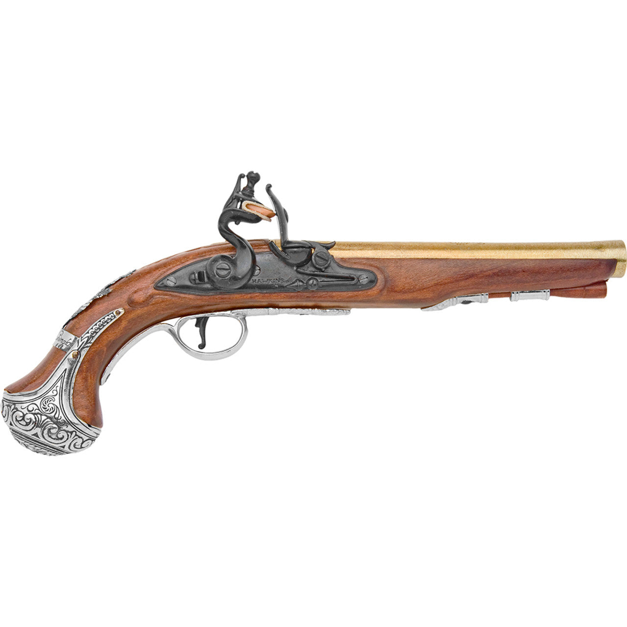 Replica Colonial George Washington Flintlock Pistol Non-Firing
