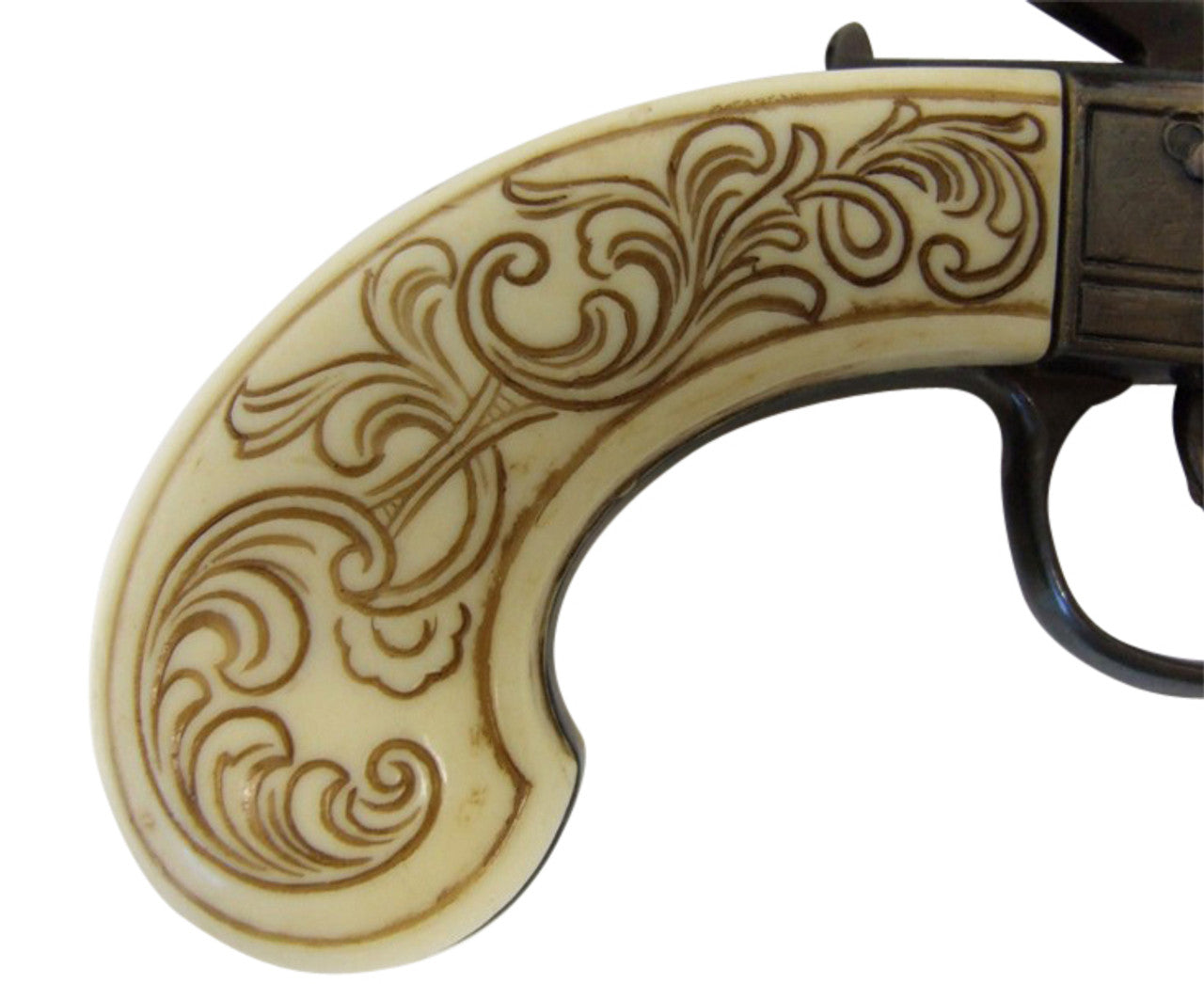 Replica Colonial Gold Finish Ladies Muff Flintlock Pistol Non-Firing