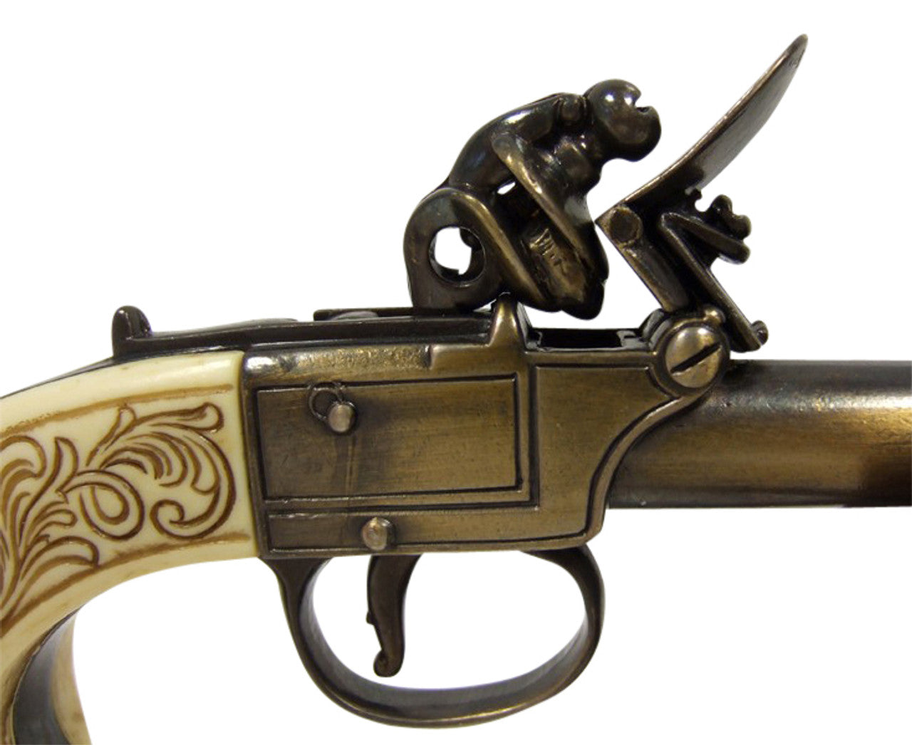 Replica Colonial Gold Finish Ladies Muff Flintlock Pistol Non-Firing