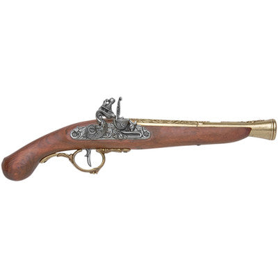 Replica Early 18th Century Brass Trim German Flintlock Non-Firing Gun
