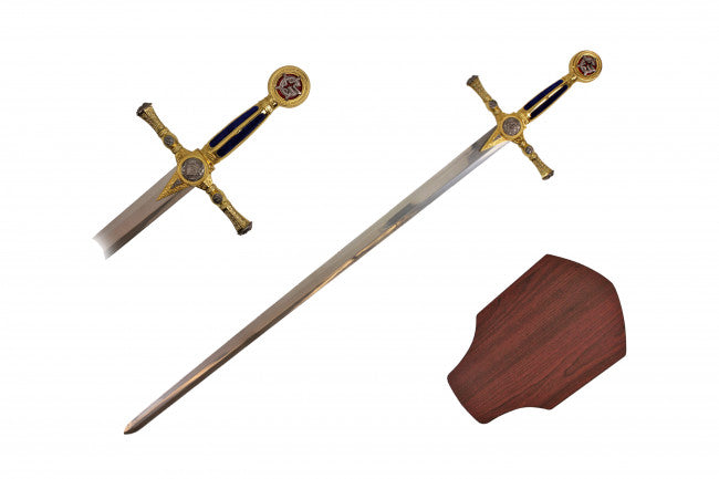 38" Blue And Gold Masonic Sword